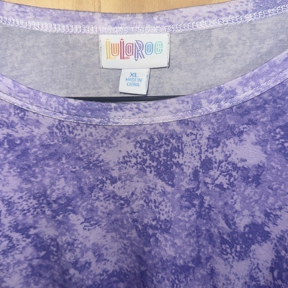 LuLaRoe Purple Short Sleeve Relaxed Blouse - Picture 2 of 4